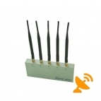 Cell Phone Jammer Jamming with Remote Control and 5 Antennas